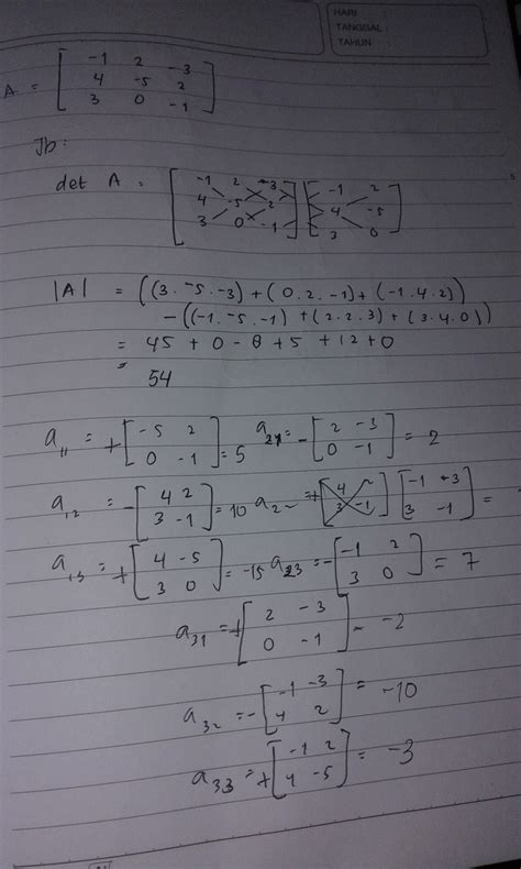 13 Contoh Soal Adjoin Matriks 3x3 Michel Archer