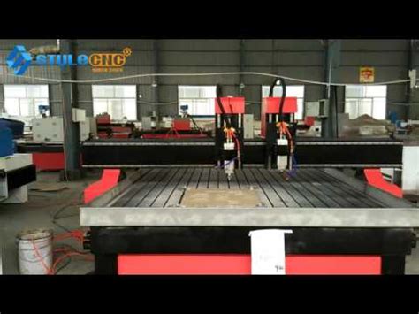 Industrial 3D Stone CNC Machine With Dual Spindles For Sale STYLECNC