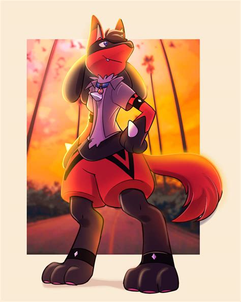 Red Lucario Commission By Puppercase On Deviantart