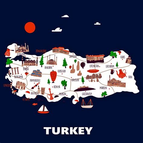 Turkey Map Of Major Sights And Attractions Orangesmile