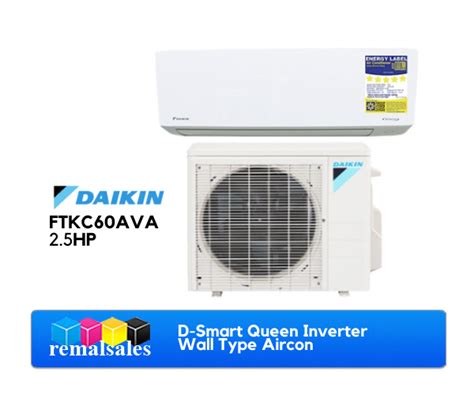 Daikin Ftkc60ava 2 5hp D Smart Queen Inverter Wall Type Aircon Lazada Ph