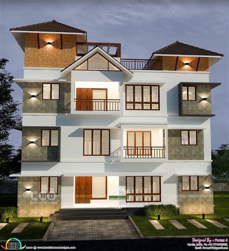 3 Storey House Design In Kerala