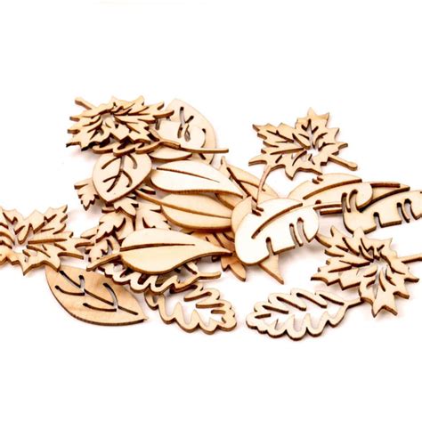 Wooden Leaves for Scrapbooking, Collages, and DIY Crafts | Kidsplay ...
