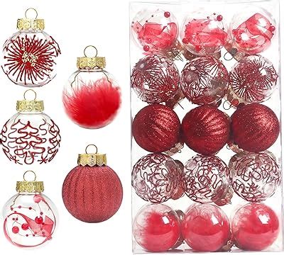 Amazon YUJUN 12 PCS Christmas Large Velvet Balls Ornaments 2 36In