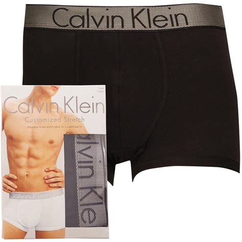 Buy Calvin Klein Mens Customized Stretch Trunks Black