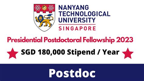 Nanyang Technological University Presidential Postdoctoral Fellowship