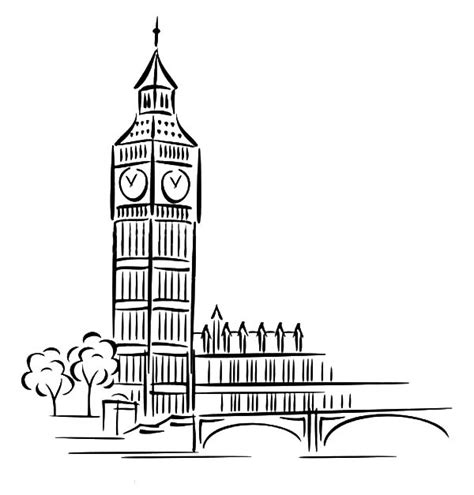 The Most Popular Landmark In London Big Ben Coloring Page Coloring