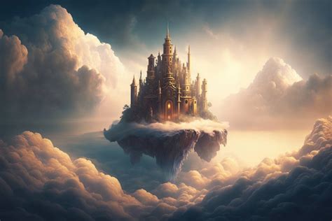 Mystical castle in the clouds. by DOLBOZHUY on DeviantArt