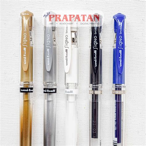 Jual Uni Ball Gel Ink Roller White Pen Signo Um Black Jakarta