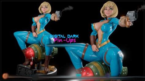 Vault Girl Fallout 12k Solid Resin 3d Printed Model 7 5cm 30cm