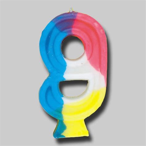 Rainbow Numeral Birthday Candle Doolins