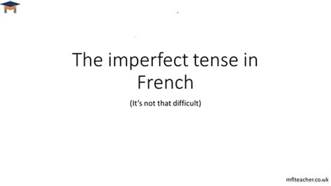 French - The imperfect tense | Teaching Resources