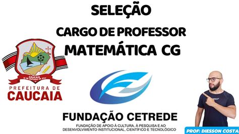 Matem Tica Cetrede Conhecimentos Gerais Cargo De Professor Gabarito