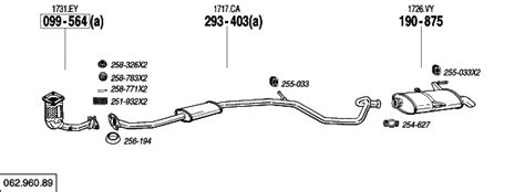 Купить глушитель Peugeot 206, выхлопная система, резонатор, прийомная ...