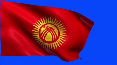 Kyrgyz Republic, Flag Of Kyrgyzstan - LOOP Stock Footage Video 6793648 - Shutterstock