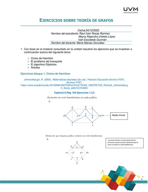 A 6 RIRR M tarea metodos numericos EJERCICIOS SOBRE TEORÍA DE