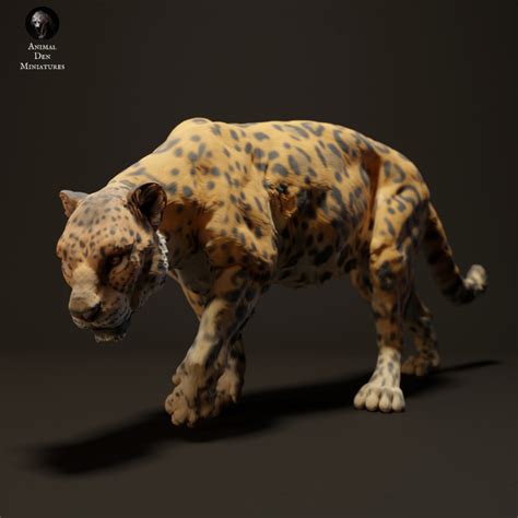 3D Printable Jaguar by Animal Den Miniatures