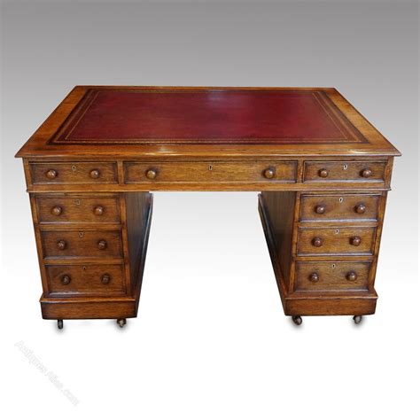 Victorian Oak Partners Desk Antiques Atlas