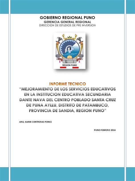 PDF INFORME TECNICO PATAMBUCO Pdf DOKUMEN TIPS