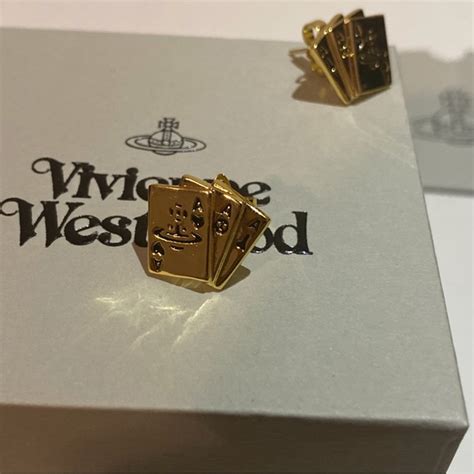 Vivienne Westwood Jewelry Vivienne Westwood Gold Cards Earrings