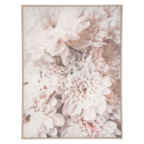 Toile Imprimée Fleur 58x78 Cm Atmosphera Leroy Merlin