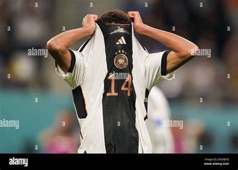 Doha Qatar Rd Nov Musiala Jamal Of Germany Reacts After