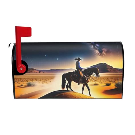 Sigee Azure Sky Western Desert Cowboy For Mailbox Cover Magnetic