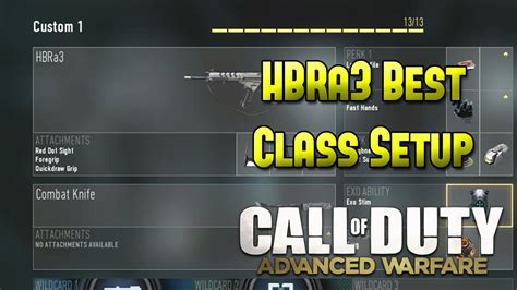 Call Of Duty Advanced Warfarehbra3 Class Setupbest Class Youtube