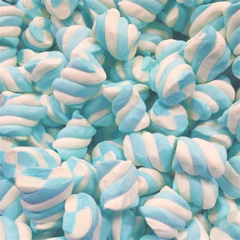 Blue And White Twist Marshmallows Rosss Quality Nuts And Lollies