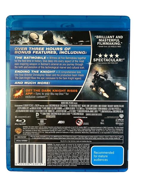 The Dark Knight Rises Blu Ray DVD Bluraystore Au