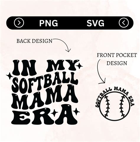 In My Softball Mama Era PNG SVG Softball Mom Png Softball Etsy