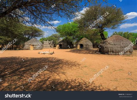 Bushman Traditional African Huts Near Ghanzi Stock Photo Edit Now