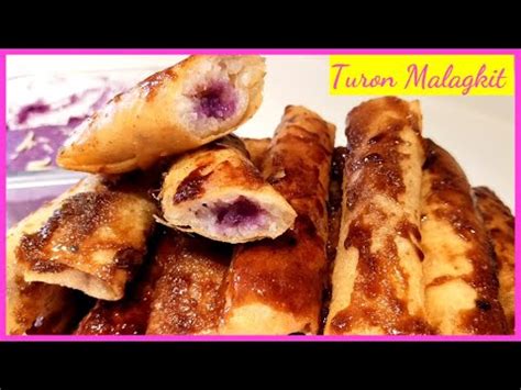 Turon Malagkit With Ube Halaya Recipe Youtube