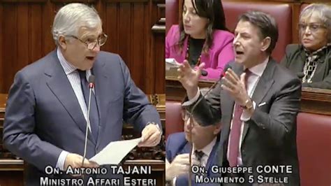 BOTTA E RISPOSTA TRA CONTE E TAJANI ALLA CAMERA DEI DEPUTATI YouTube