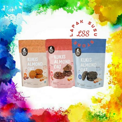 Jual Mama Bear Kukis Almond Oat Pelancar Asi Rasa Cookies Cream Kurma