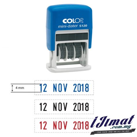 COLOP Mini Dater S120 Self Ink Mini Dater Pre Ink Date Stamp S120 WD