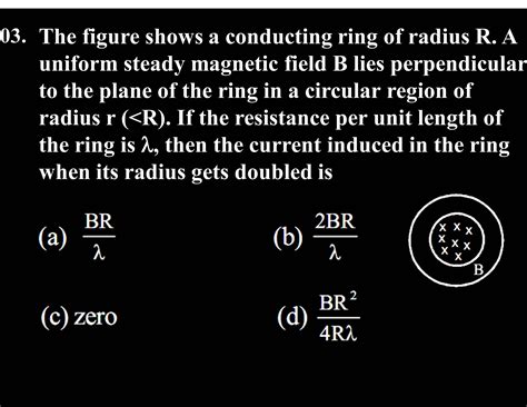 [answered] 03 The Figure Shows A Conducting Ring Of Radius R A Uniform Kunduz