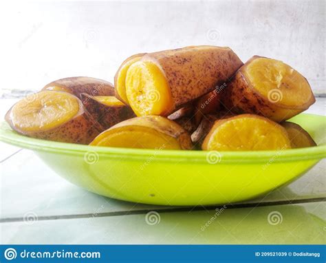 Boiled Banana Is A Traditional Food From Indonesia Stock Image Image