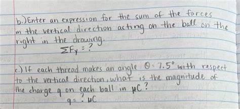 Solved Two Positively Charged Balls With Equal Amounts Of