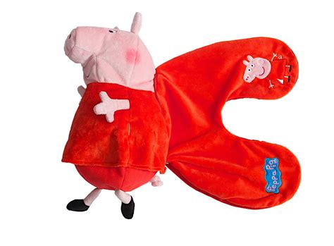 2 in 1 Peppa Pig Plush Toy Travel Pillow & Car Seat Belt Pad Accessory ...