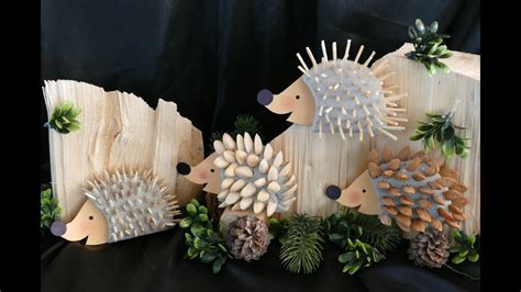 Igel Basteln Mit Kindern Autumn Decoration Making Hedgehogs With