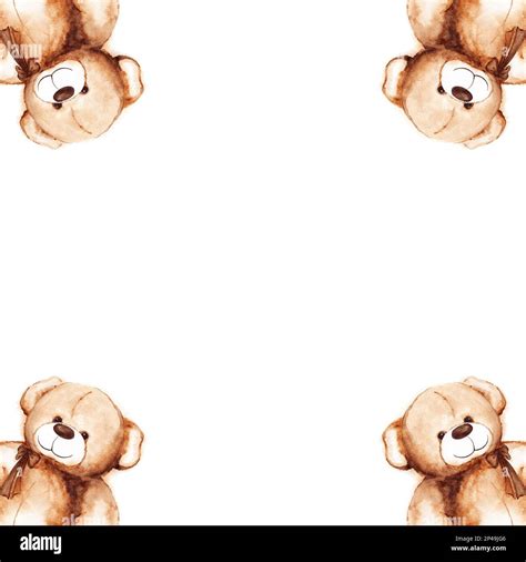 Cartoon Lovely Teddy Bear Toy Saint Valentine S Day Frame Stock Photo