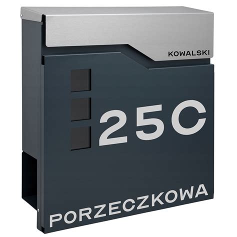 SKRZYNKA POCZTOWA PREMIUM ANTRACYT NUMER DOMU 13999700761