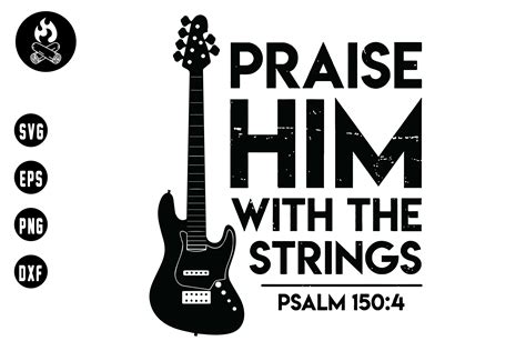 Praise Him With The Strings Svg Graphic By Campfire Stories Creative