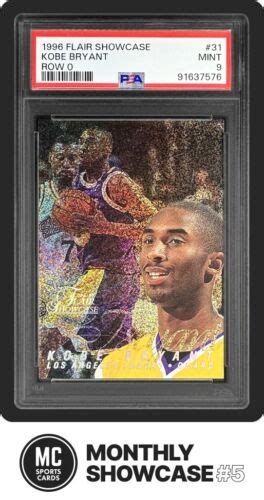 KOBE BRYANT PSA 9 1996 FLAIR SHOWCASE 31 ROW 0 ROOKIE RC LAKERS MINT