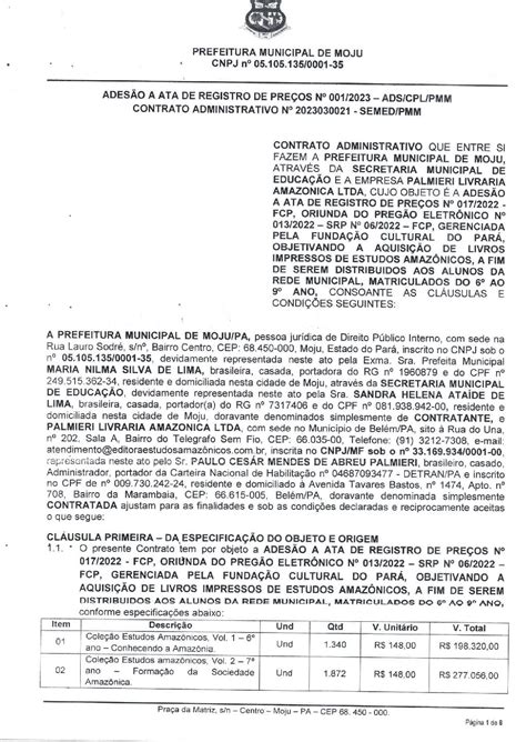 CONTRATO ADS 001 2023 ASS Ass Assinado Prefeitura Municipal De