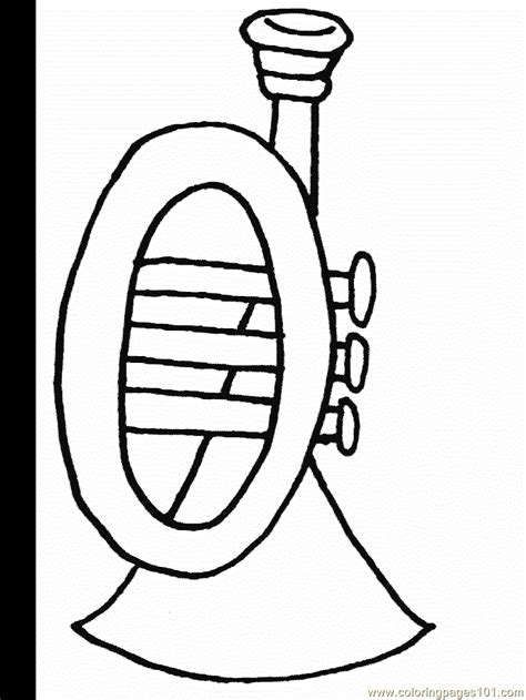 Trumpet Coloring Page Free Music Coloring Pages Coloring Home