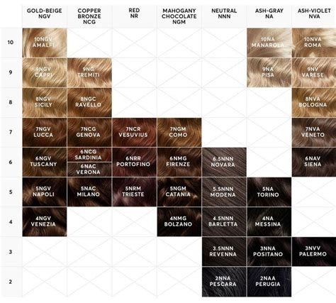 Ion Permanent Hair Color Chart