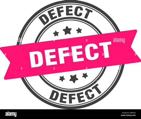 Defect Stamp Defect Round Sign Label On Transparent Background Stock