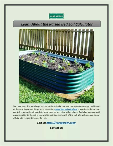 PPT - Learn About the Raised Bed Soil Calculator PowerPoint Presentation - ID:10928363